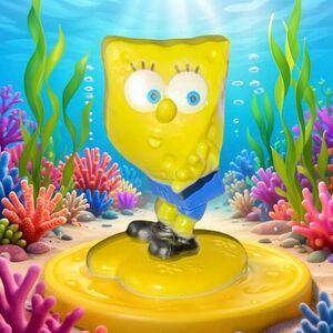 Spongebob Squarepants Ripped Pants PVC Figure Cake Topper 2" P48